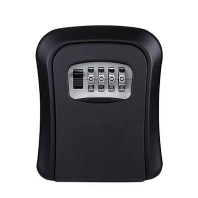 Key Storage Lock Box Wall Mount Aluminum Alloy 4Digit Combination Waterproof Lockbox Key Safe Box