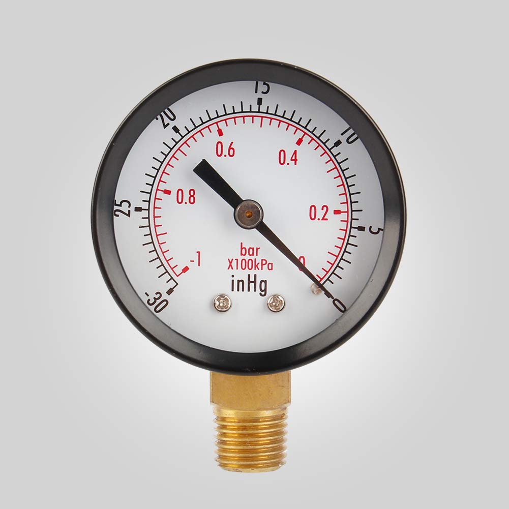 VGEBY Vacuum Meter Mechanical Manometer Low Pressure Gauge 2 Vacuum Pressure Gauge Double Scale