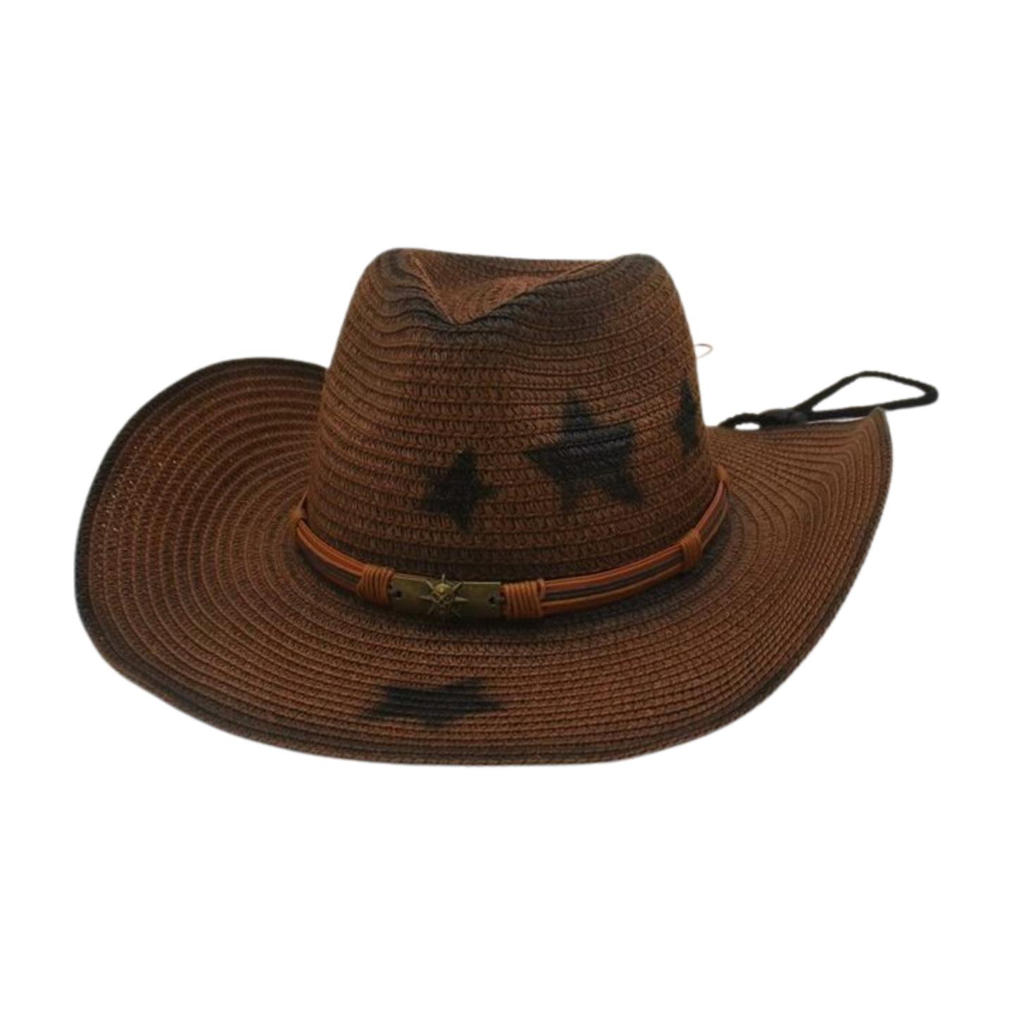 

Men S And Women S Top Hats, New Sunscreen Denim Sunshade Straw Hat, Ethnic Style Amazon Outdoor Seaside Beach Sun Hat one size straw hat [gradient pentagram]