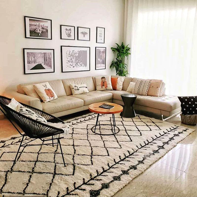 Minimalist Lines Living Room Decoration Carpet Fluffy Soft Mat Bedroom Decor Rugs Cloakroom Lounge Rug Home Large Area Carpets