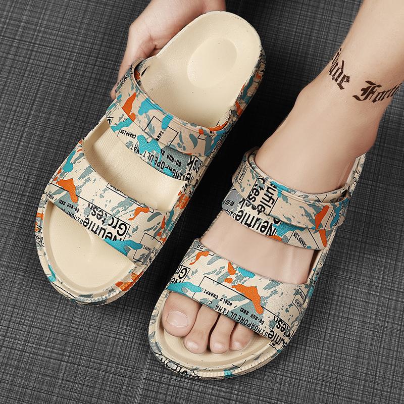 Printing Soft Vacation Travel Beach Sandals 2025 Summer New Men's Garden Shoes Fashion Outdoor Slippers Lightweight Comfortable