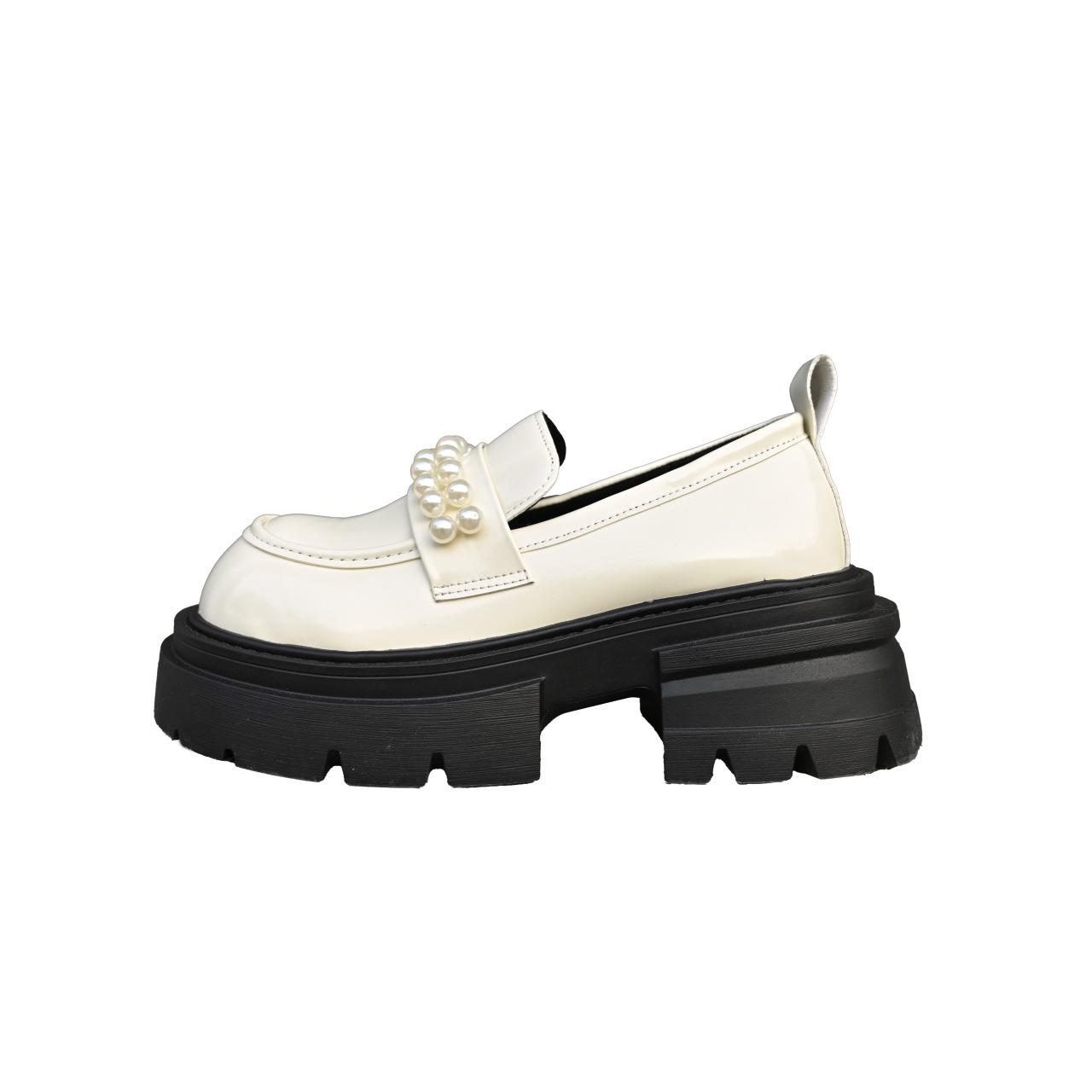 

Интернет-знаменитость с круглой головой, толстой подошвой, лакированные туфли Мэри Джейн из маленькой кожи, элегантные, универсальные, нишевые одинарные туфли, корейская версия лоферов wom 40