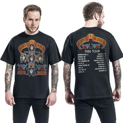 Y2k Guns N Roses Grafik Baumwoll T-Shirt Unisex Sommer Kurzarm Modemarke T-Shirt Luxus Lässig Vintage T-Shirts
