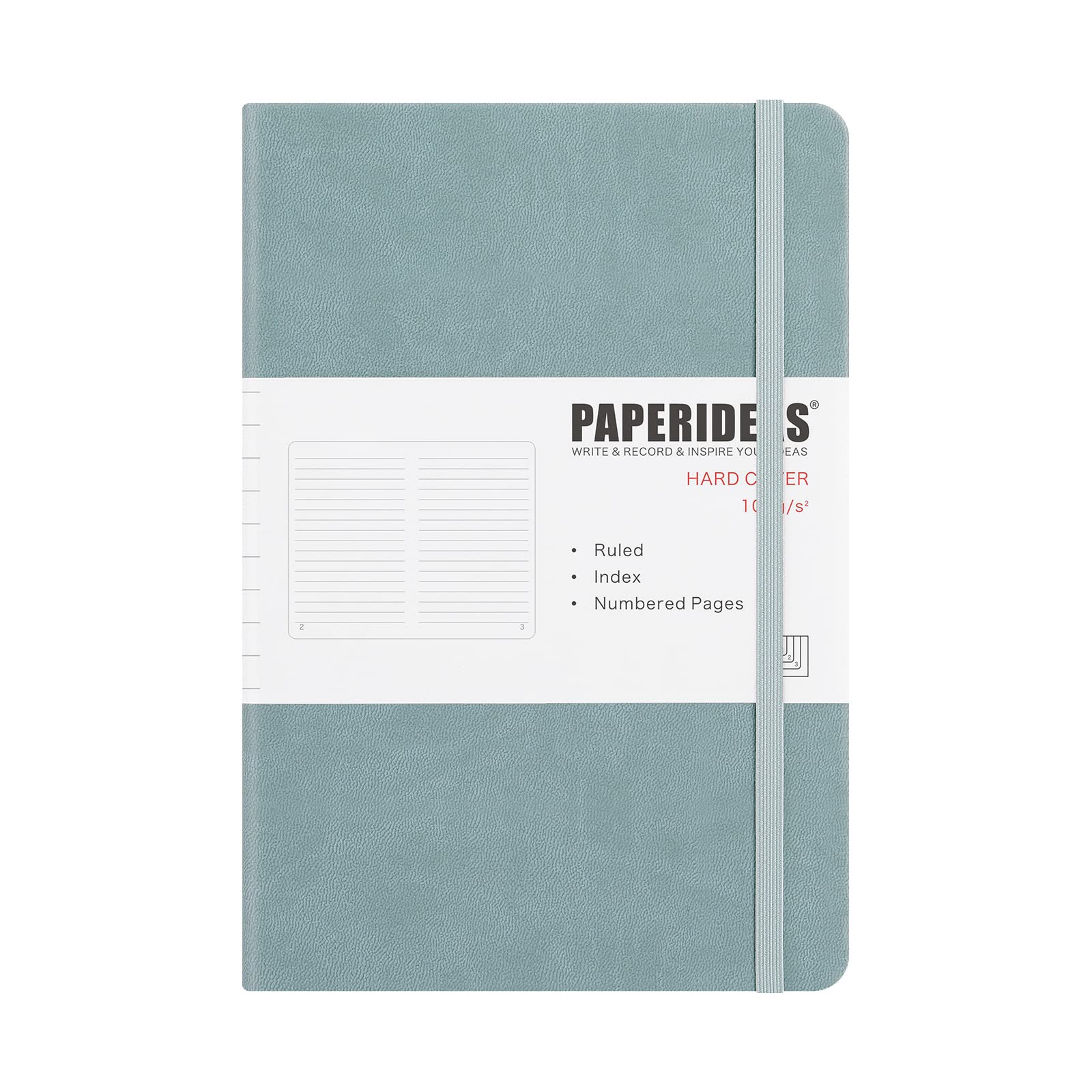 

PAPERIDEAS Hardcover Fog Notebook, A5, (Horizontal Lined, Blue)