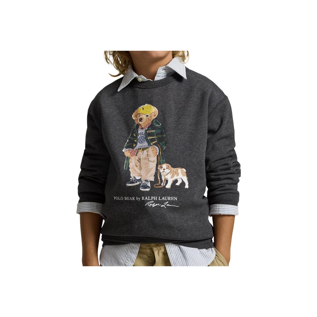 Polo Ralph Lauren Polo Bear Cartoon Pattern Pullover Crew Neck Long Sleeve Kids tops 323979490-001