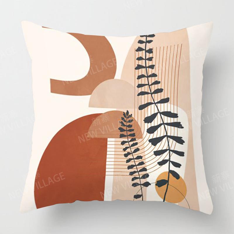 Nordic Modern Luxury Home Decor Autumn Pillowcase Sofa Cushion Cover 45X45Cm 45*45 50X50 60X60Cm 40X40 35X35 Abstract Geometric