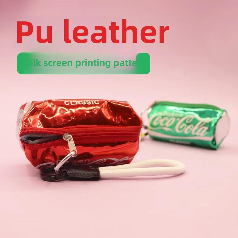 Grenzüberschreitende Coca-Cola Dosen Schlüsselanhänger Münzbörse Multifunktionale Aufbewahrungstasche Leder Material Schlüsselanhänger Schmuck Zubehör