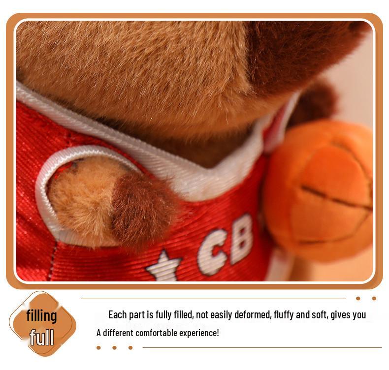 Sporty Capybara Plush Toy - Football & Basketball Variants