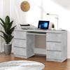 VidaXL Desk Concrete Grey 140x50x77 Cm Chipboard