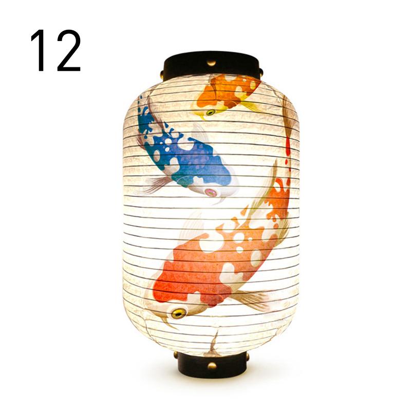 Japanese Lucky Koi Fish Lantern Waterproof Cloth Mid-Autumn Festival Decor Lanterns Cuisine Sushi Izakaya Advertising Sign