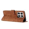 For Xiaomi 17 Stand Case Imprinted Lines Leather Phone Cover