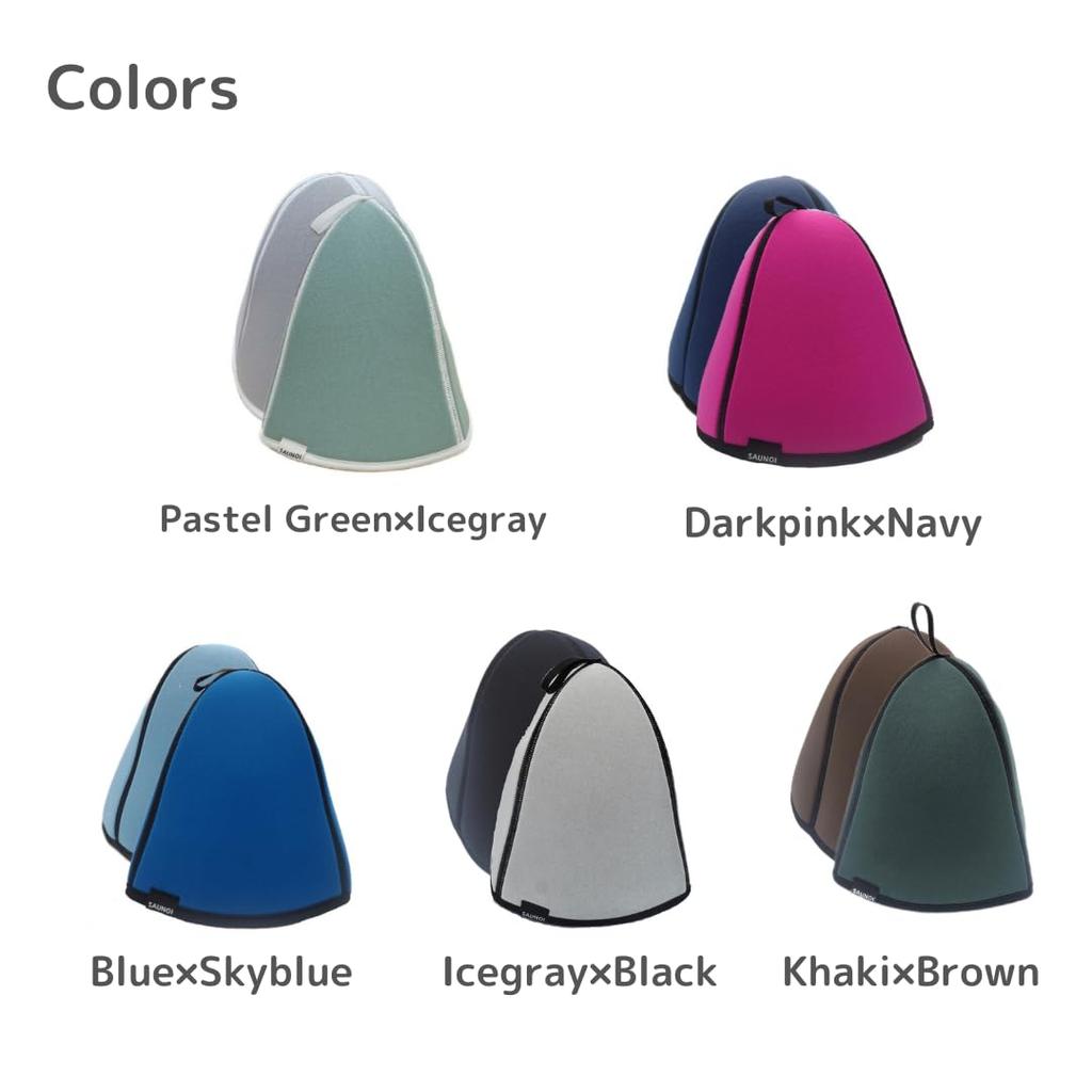 SABOU Sauna Washable Green x Ice [SAUNOI] Hat, Lightweight, (Pastel Gray)