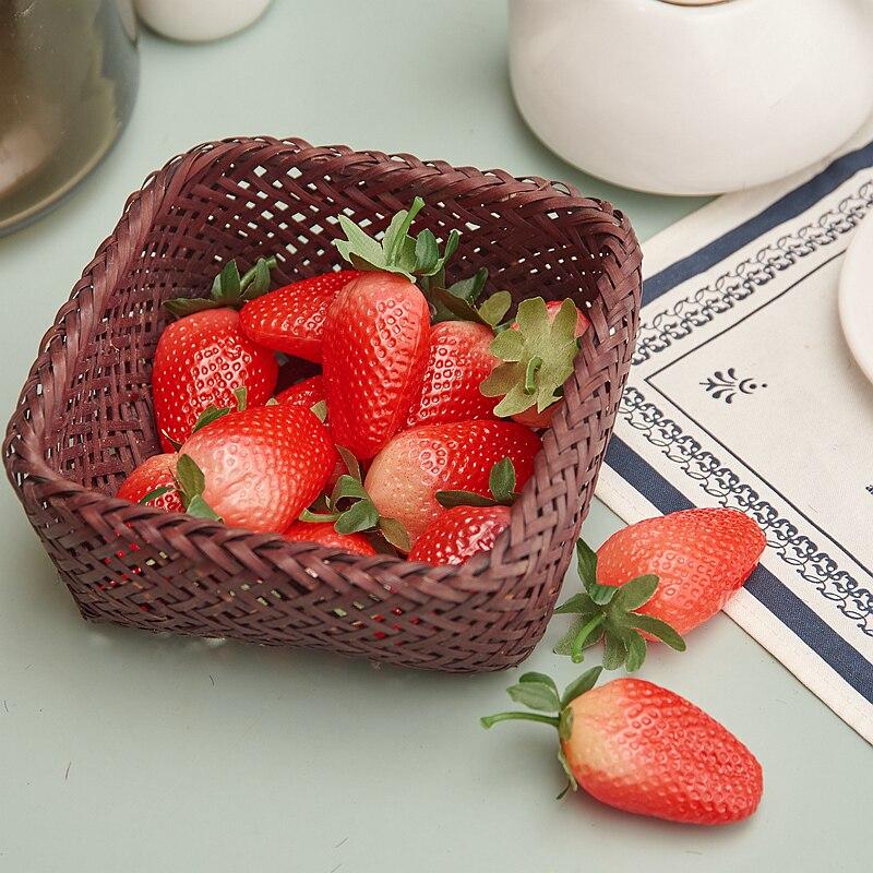 10Pcs Artificial Strawberries Fake Fruit For Home Party Decor Pography Prop Holiday Decor For Home Decoration