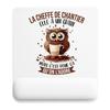 Mousepad - PLANETEE - The Chef Owl Grain - Multicolored - 22x18 Cm - Smooth Non-slip Surface