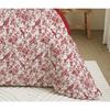 Pack complet housse de couette réversible pour lit 140 x 190 cm Bérengère rouge