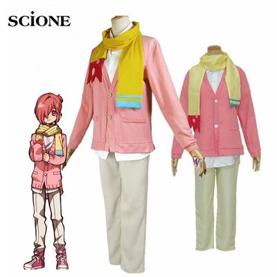 Anime Costume 3pcs Sets Mitsuba Sousuke Cosplay Anime Jibaku Shounen Toilet Bound Hanako Kun Cosplay Costume Pink Wig Uniform