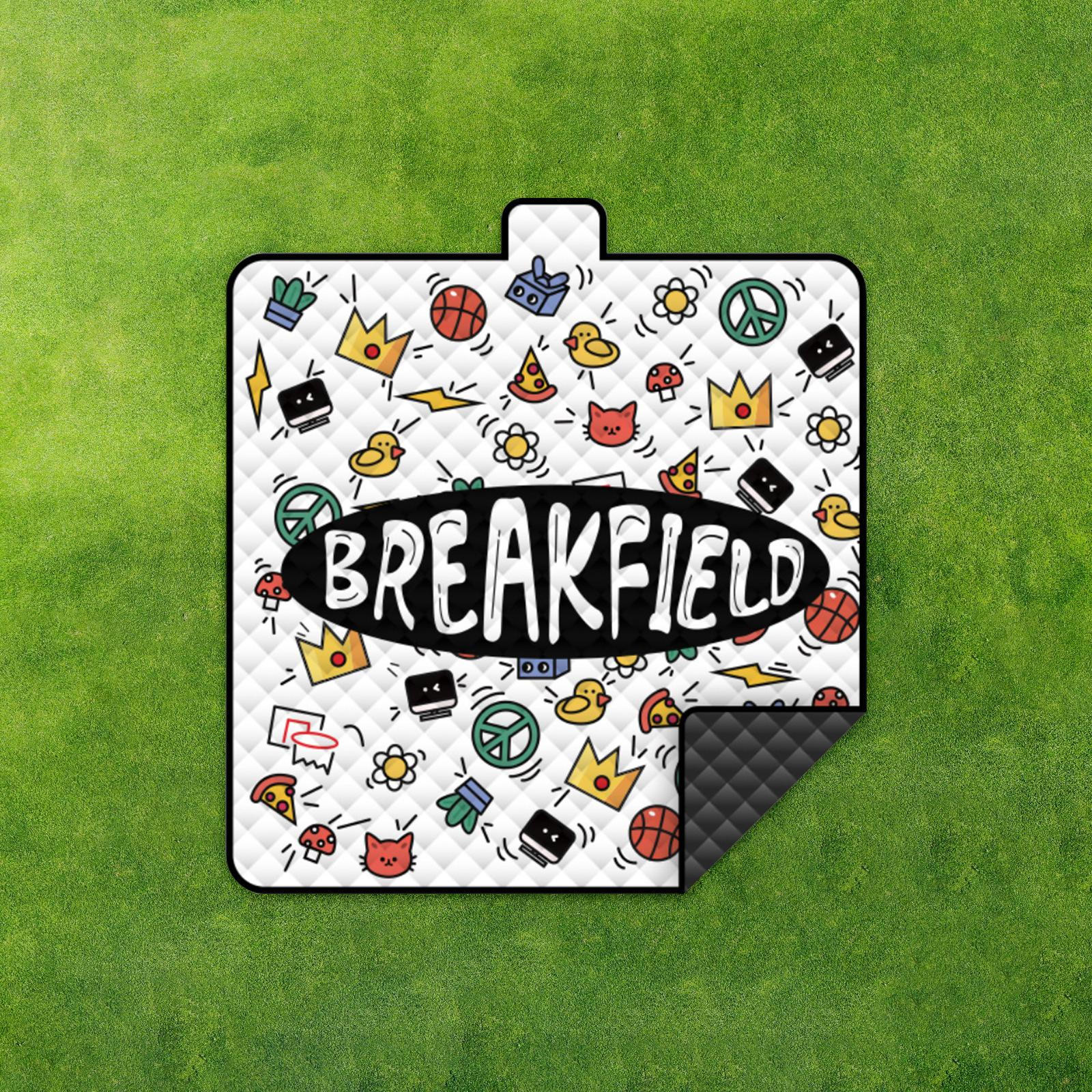 

Пляжный коврик для пикника, водонепроницаемое, сложенное, практичное, с ручкой, модное, для кемпинга White Bottom