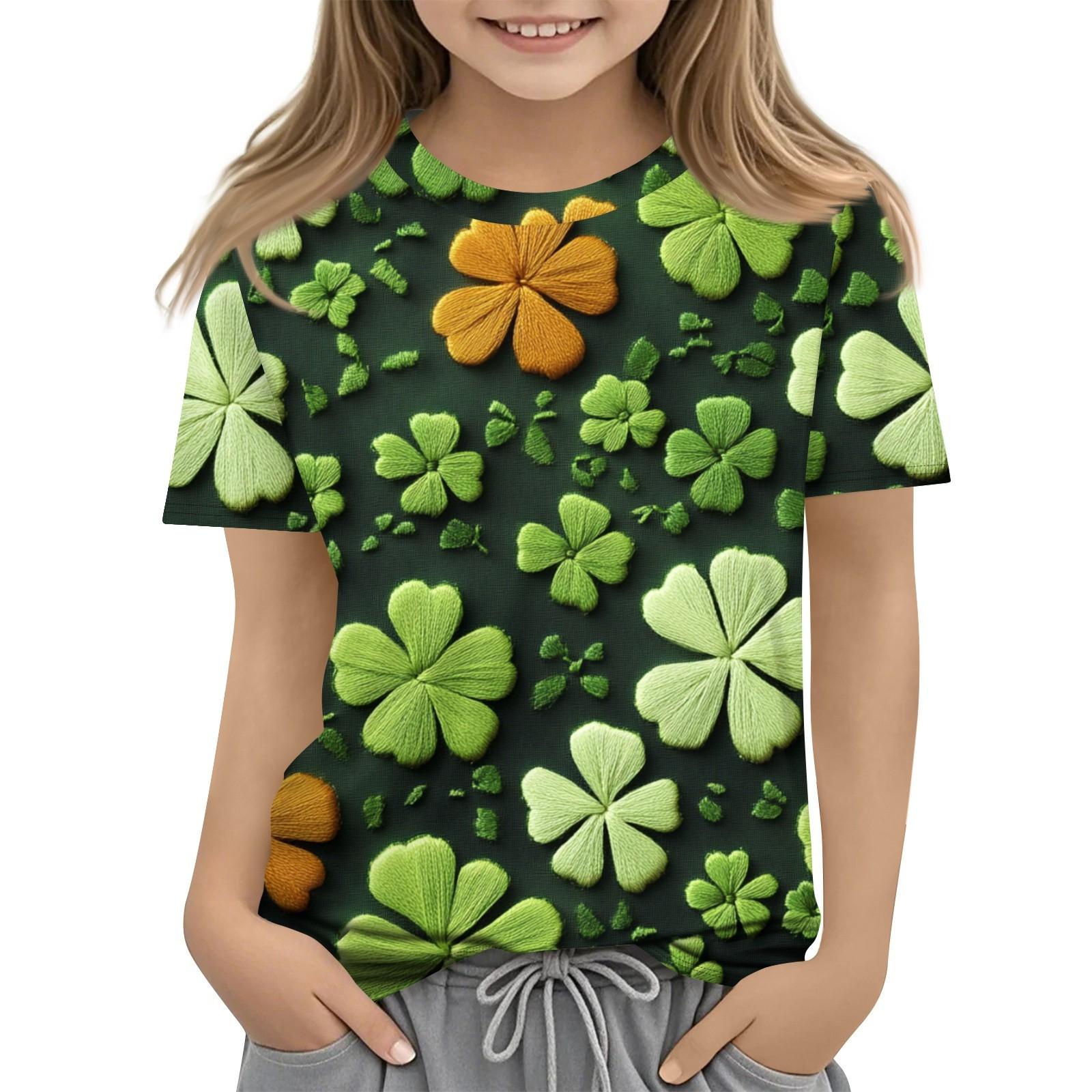 

Детская мода повседневная с короткими рукавами St. Топ-футболка с принтом Патрика 130 жёлтый