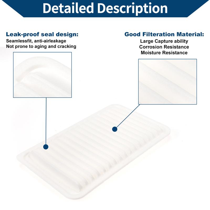 X Autohaux Car Engine Air Filter No.17801-YZZ01 for Lexus ES330 3.3L 2002-2006 2 Pcs