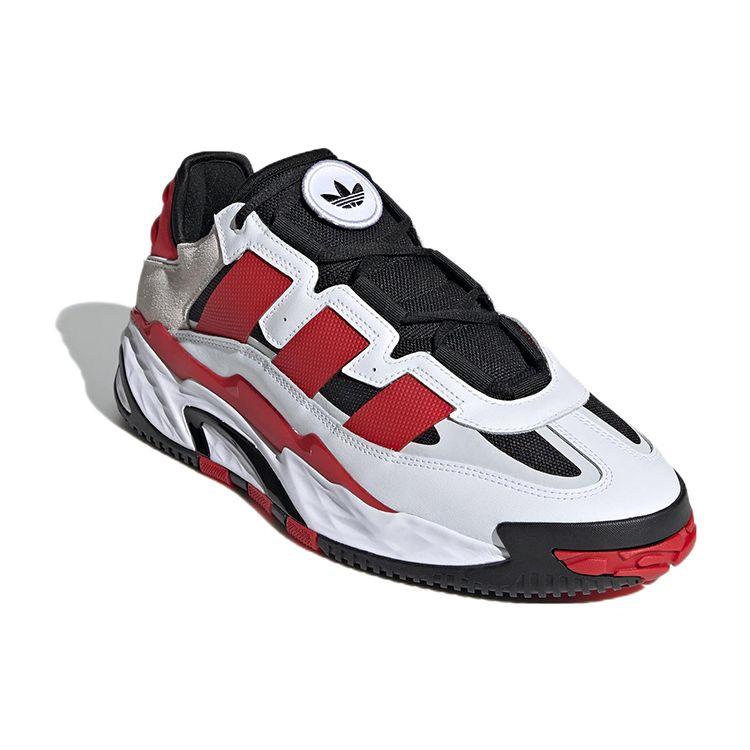 Adidas Originals Niteball Leather Sports Casual Slip-Resistant Durable Low-Top Lifestyle Shoes Unisex Sneaker Red White FY7992