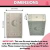 Luck Lab Leather Tarot Card Case/Holder - Gray - Fits Most Standard Size Tarot Cards (Fits Box Deck Size) - Moon Design