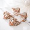 Princess Rhinestone High Heel Sandals - Non-Slip, Soft Sole Girls' Summer Fashion Shoes