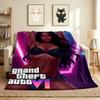 Gta Vi Cover Flannel Blanket Throw Blanket Soft Warm Sofa Bed Camping Home Decor Unique Christmas Gift C9211788