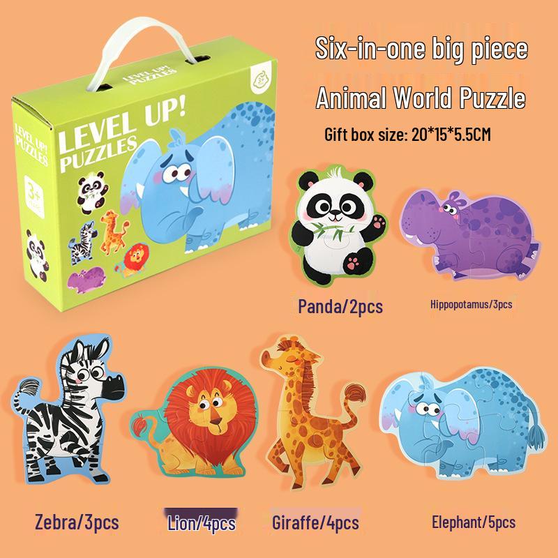 

Детский набор пазлов «Шесть в одном»: Ферма, Транспорт, Животные - Развивающая игрушка для детей 2-6 лет