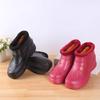 Fashion Waterproof and cashmere snow boots  men and women Rain  laundry kitchen hygiene work EVA warm rain  dirt-resistant cotton shoes.