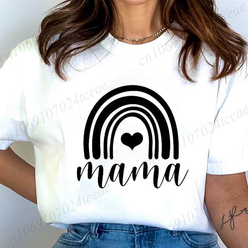 Women Fashion T Shirt Mom Life Print Funny Tops Womens Casual TShirt Tops blessed mama Tee mom of boys Aesthetic Mom Clothes