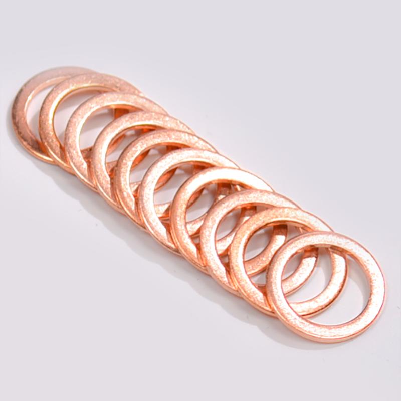 10/20pcs M10 Motorcycle Hose Washers Accessories Tools Motorcycle Braided Clutch Brake Hose Banjo Seal Copper Crush Washer