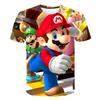 2025 MINISO Summer T-shirt  Super Mario Bros T-shirt Kids Harajuku Fashion Casual T-Shirt Boy Girls Polyester Boys Girls Short Sleeve