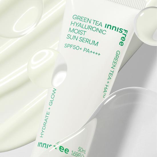 Innisfree Green Tea Hyaluronic Acid Moisture Sun Serum 50mL, Korea Sunscreen