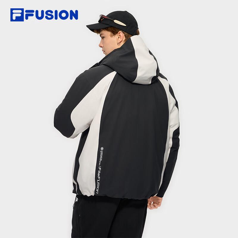 FILA FUSION Men's Color-block Hooded Down Jacket 2-Piece Set