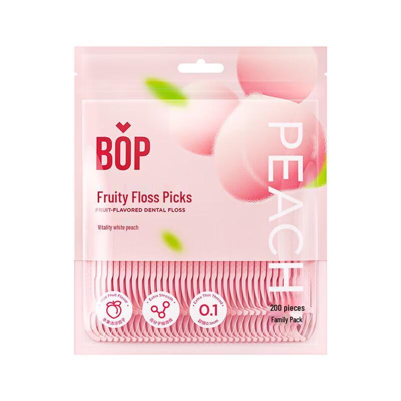

Poppy Professional White Peach Dental Floss Sticks