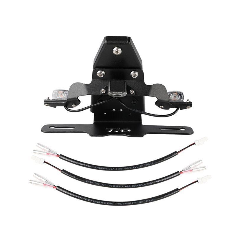 For ZONTES 703R 703RR Motorcycle License Plate Holder With Rear LED Turn Signal Tail Light Tidy Fender Eliminator
