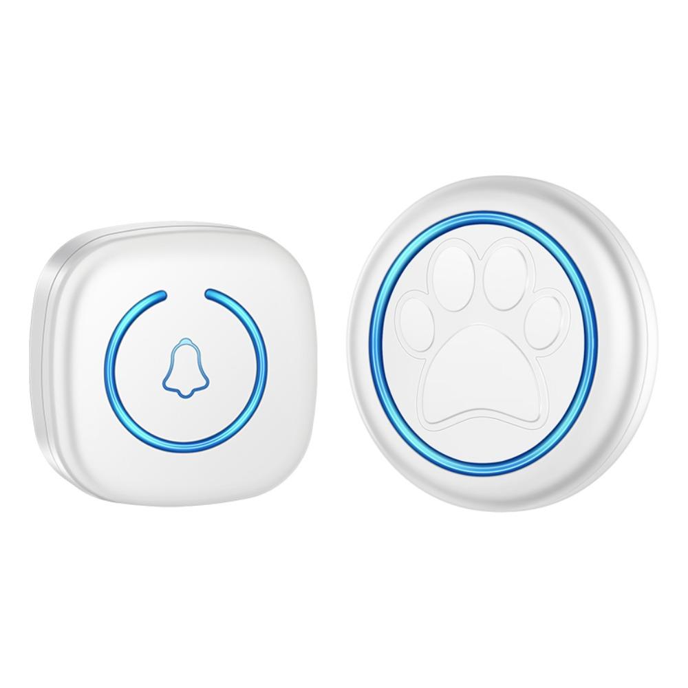 

Adjustable Volume Pet Touch Ringer US EU Remote Training Doorbell Cat Training EU білий