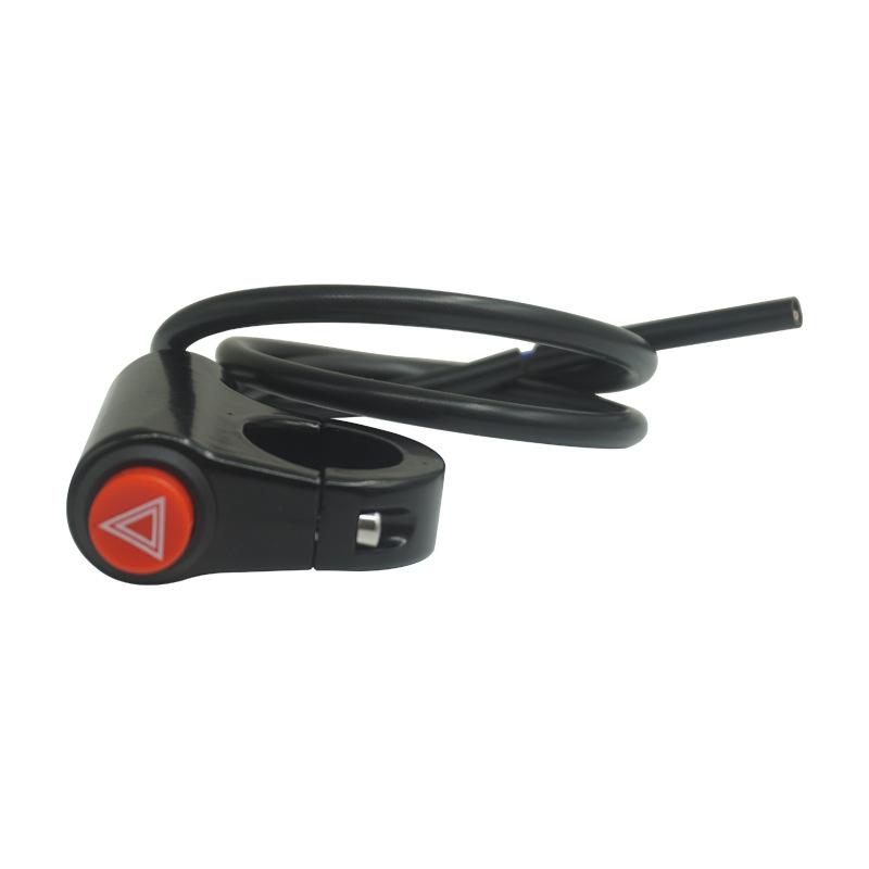 Motorcycle Electric Vehicle Double Flash Warning Switch Plastics 22mm 12V Double Flash Emergency Signal Flasher Hazard Light