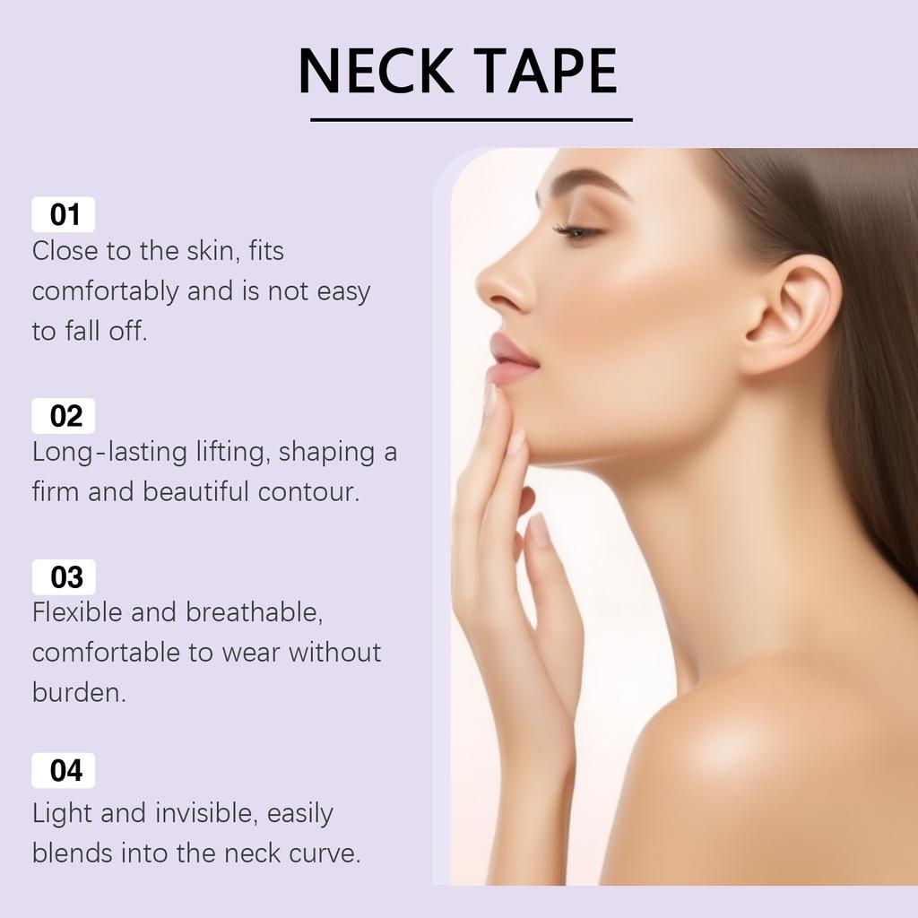 Facial Shaping Patches, Natural Firming Strips, 20 Neck Lifting Patches Neck Tape