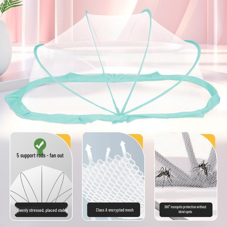 

Универсальная складная москитная сетка-блэкаут для детской кроватки - Полное покрытие, дизайн монгольской юрты Small