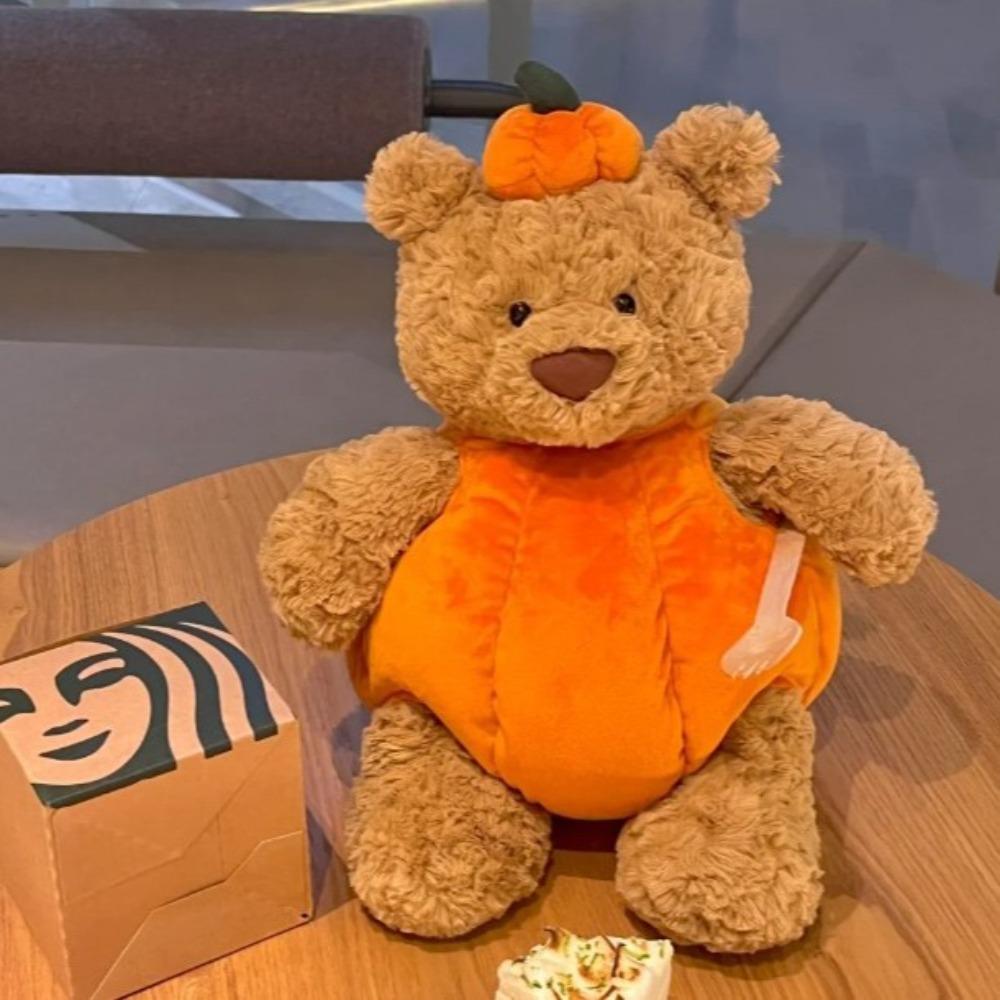 

Barcelona bear pumpkin cute doll plush toy doll Barcelona bear doll gift 36cm