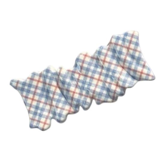 4Pcs Girl Hairpin Macaron Color Plaid Pattern Wavy Design Hair Clip Strong Clamping Force Hair Clip Hair Accessories