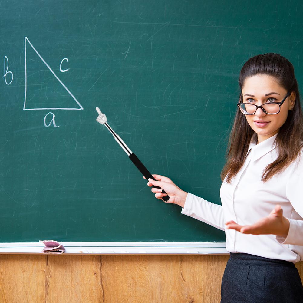 10Pcs Teacher Pointer Sticks Stainless Steel Cute Extendable Hand Pointer Retractable Classroom Pointers for Elementary School