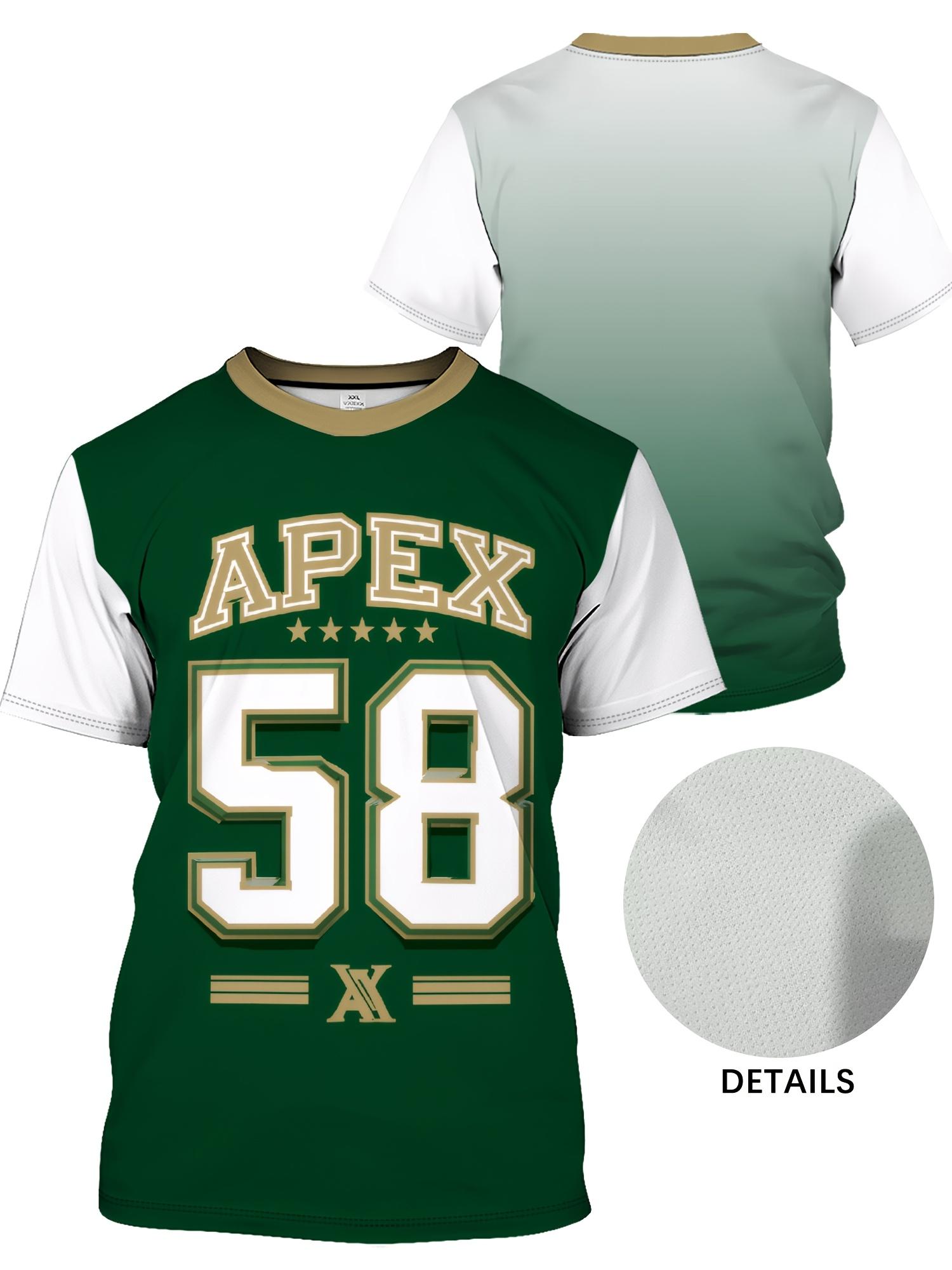 

Women s round neck T-shirt, fully printed casual retro college style rugby top, XXS