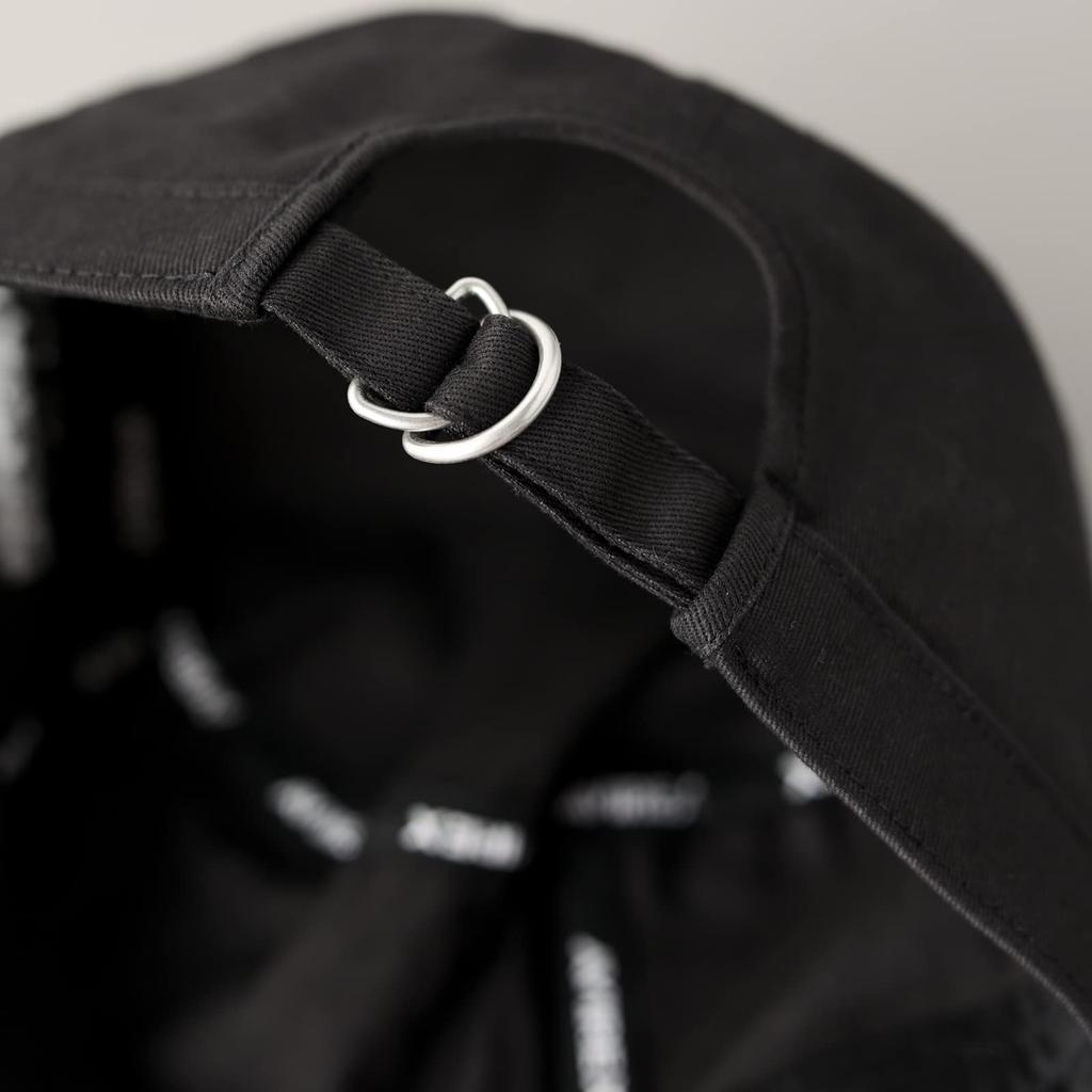 AVIREX Custom Number Embroidery Military Work Cap 2 Sizes XL Big Size Hat Deep Men's Big Size 62cm Golf Cap (JP, Alphabet, M, Black X Black)