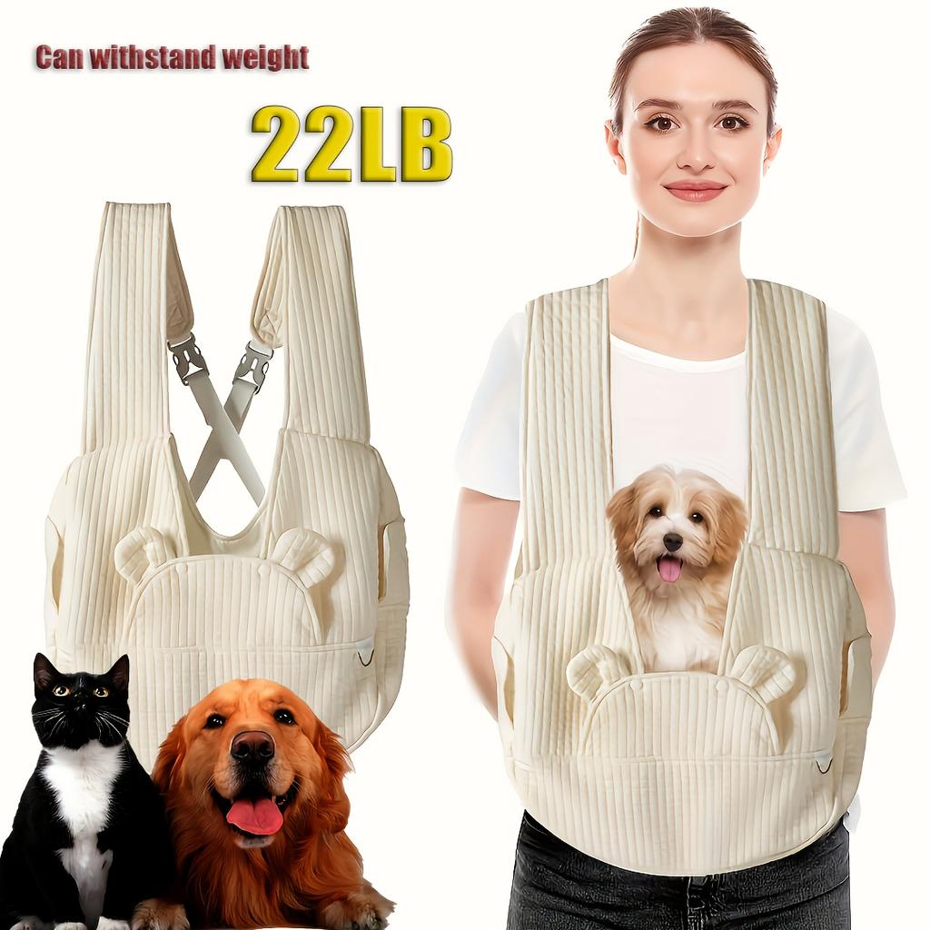 Extra-Large Fluffybaby Dog Sling Carrier - Winter Pet Bag with Cotton Lining, & Breathable Design Small Dog Carrier Bag Medium Dog Carrier Bag