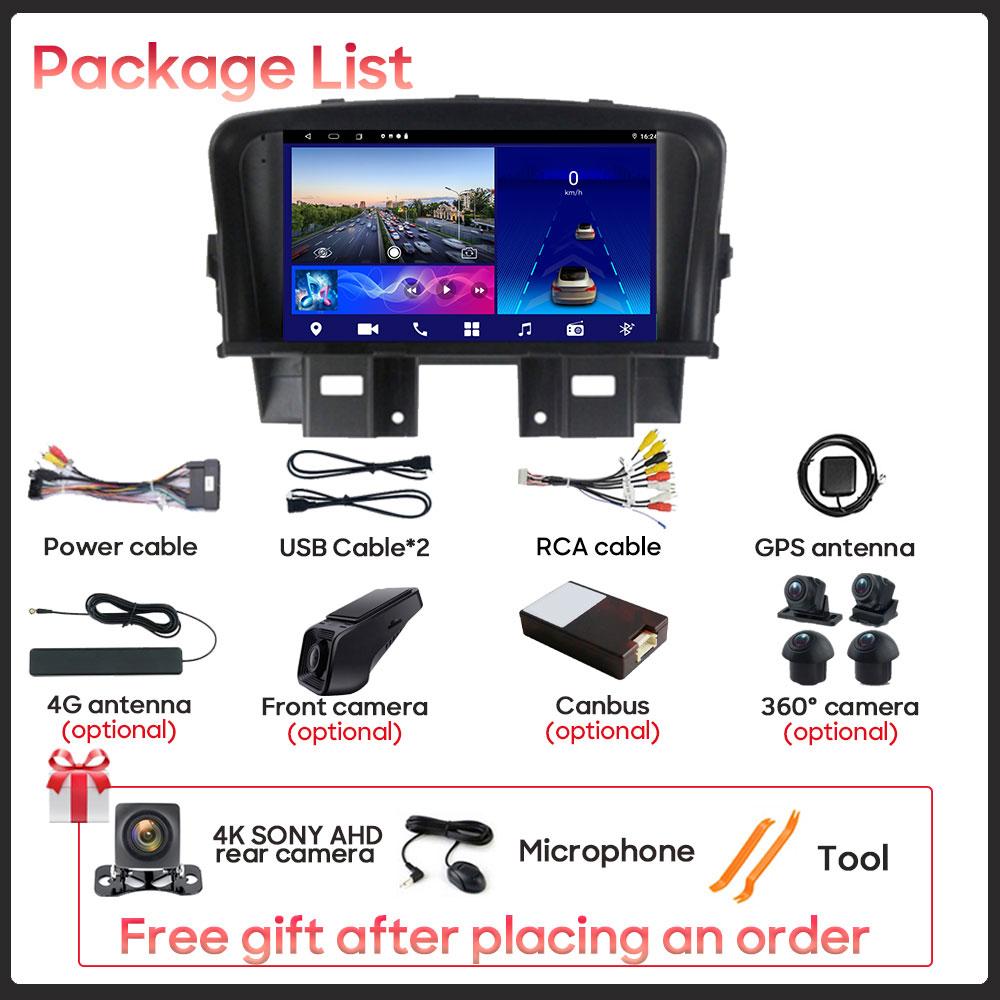 Android Car Radio Player For Chevrolet Cruze 2008 - 2014 Multimedia Unit GPS BT Carplay  Auto High-performance  Screen Dash Cam