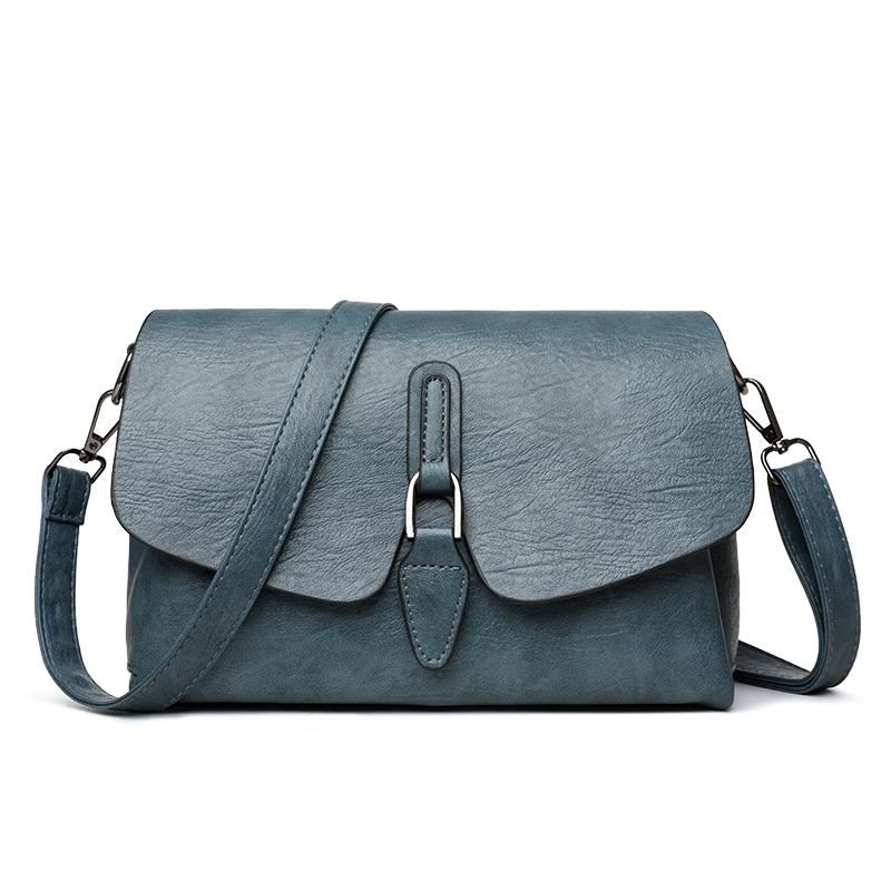 Genuine Brand Soft Pu Leather Shoulder Messenger Bag Women's Solid Color Crossbody Bag Purses and Handbags Ladies Sac A Main
