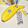 Bananen-Federmäppchen Plüsch-Aufbewahrungstasche Große Kapazität Kreatives Geschenk Für Schüler