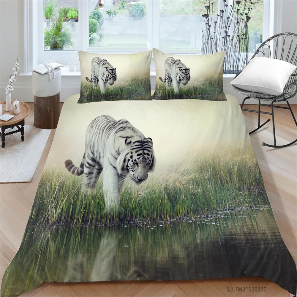 2023 New Style Bedding Sets 3D Lions Print Bedding Animals Style Home Bedroom Children Bedspreads Microfiber Quilt Cover